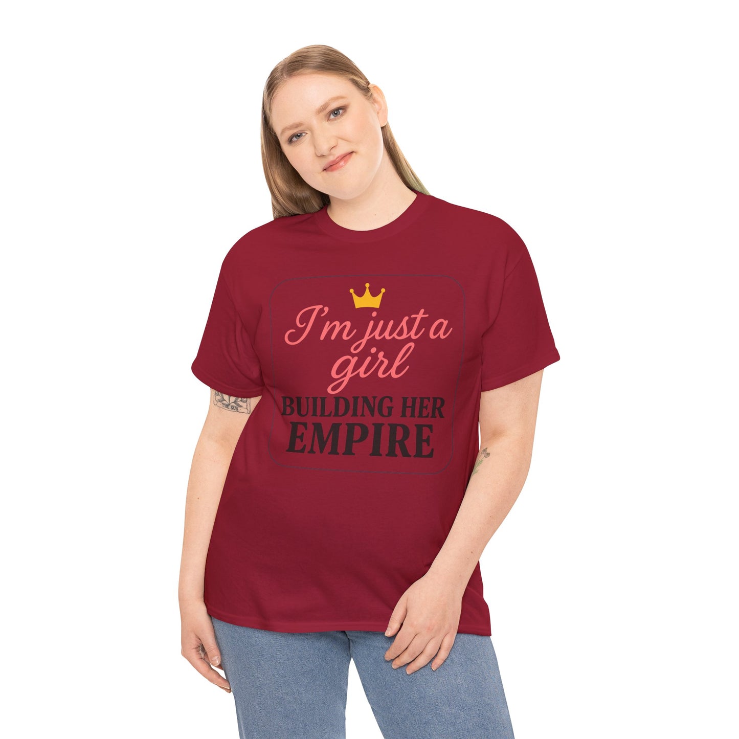 Girl Boss Tee Just a Girl Building Her Empire Heavy Cotton