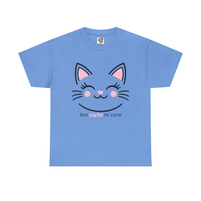 Cat Face Tee - Minimalist Kawaii Design - Too Cute to Care