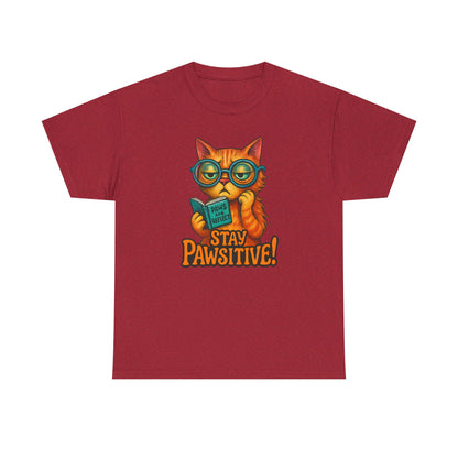Stay Pawsitive Cat Tee
