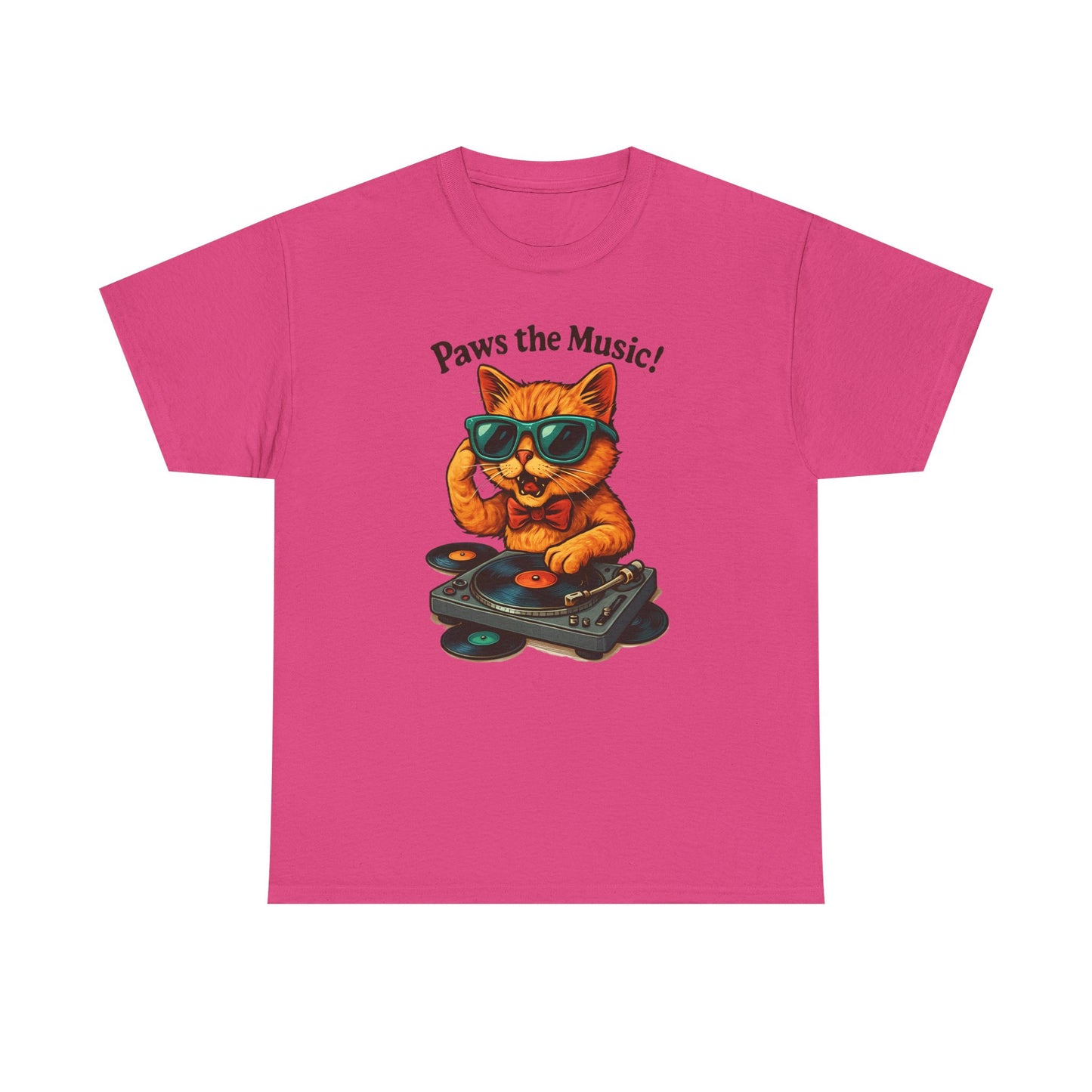 Groovy DJ Cat T-Shirt - Paws the Music
