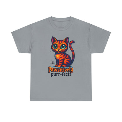 Pawsitively Purr-fect Cat T-Shirt