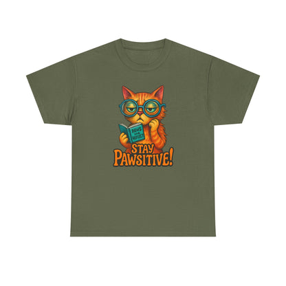 Stay Pawsitive Cat Tee