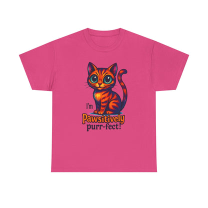 Pawsitively Purr-fect Cat T-Shirt