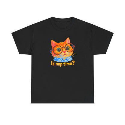 Adorable Cat 'Iz Nap Time?' T-Shirt