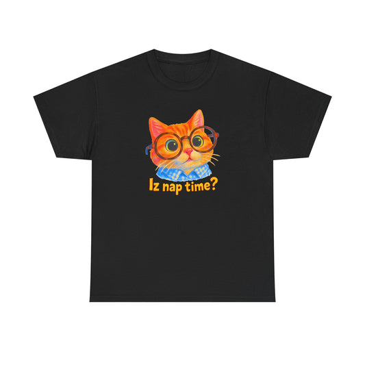Adorable Cat 'Iz Nap Time?' T-Shirt