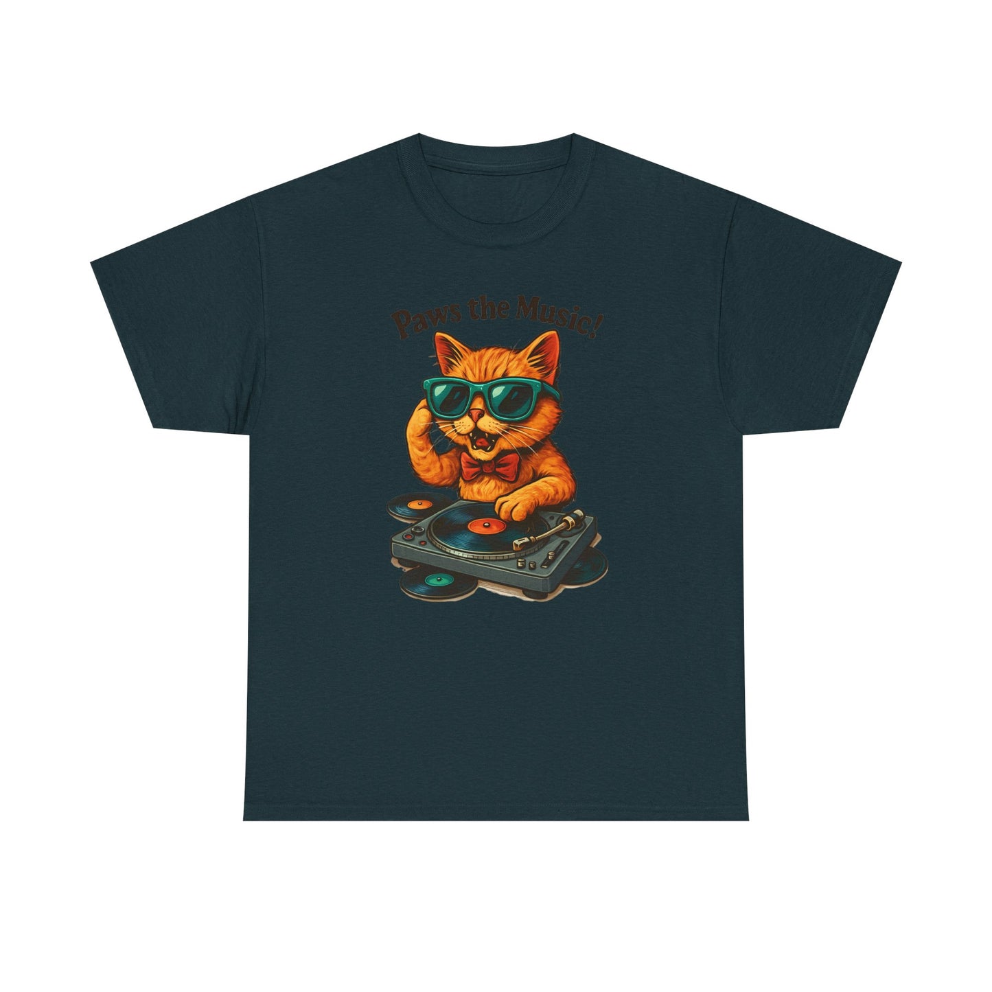 Groovy DJ Cat T-Shirt - Paws the Music
