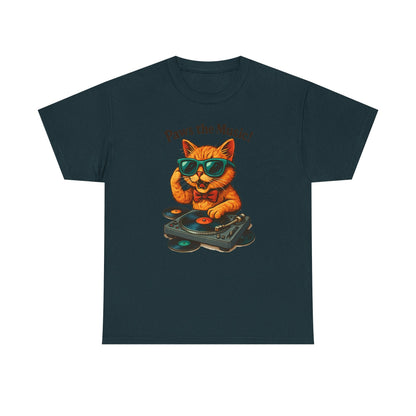 Groovy DJ Cat T-Shirt - Paws the Music