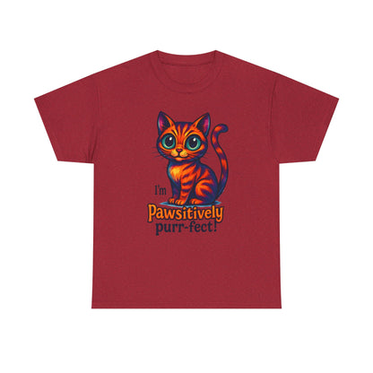 Pawsitively Purr-fect Cat T-Shirt