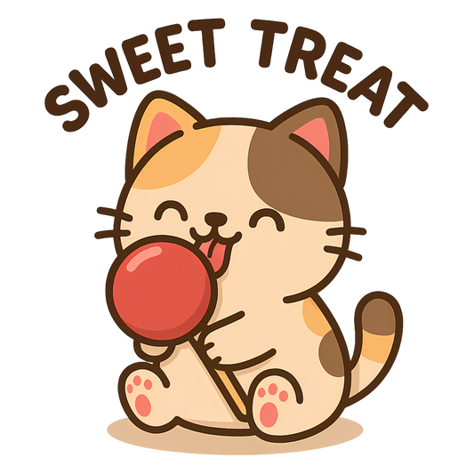 Cute Cat Sweet Treat Tee, Cat Lover Gift, Fun T-Shirt, Animal Lover Apparel, Birthday Present, Cozy Casual Wear