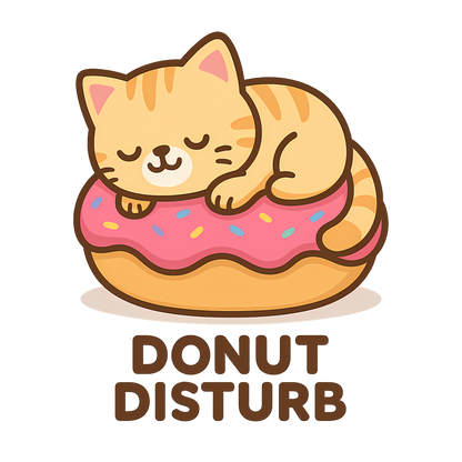 Cute Cat Donut Disturb Tee, Cat Lover Gift, Fun T-Shirt, Animal Lover Apparel, Birthday Present, Cozy Casual Wear