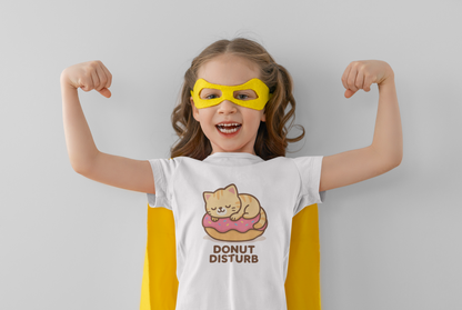 Cute Cat Donut Disturb Tee, Cat Lover Gift, Fun T-Shirt, Animal Lover Apparel, Birthday Present, Cozy Casual Wear
