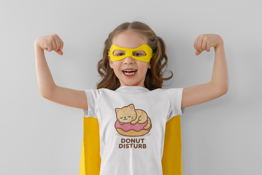 Cute Cat Donut Disturb Tee, Cat Lover Gift, Fun T-Shirt, Animal Lover Apparel, Birthday Present, Cozy Casual Wear