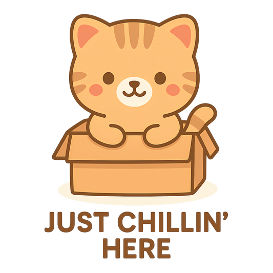 Cute Cat Just Chillin' Tee, Cat Lover Gift, Fun T-Shirt, Animal Lover Apparel, Birthday Present, Cozy Casual Wear