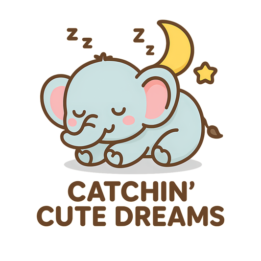Cute Baby Elephant Catchin' Dreams Tee, Animal Lover Gift, Fun T-Shirt, Elephant Shirt, Birthday Present, Cozy Casual Wear