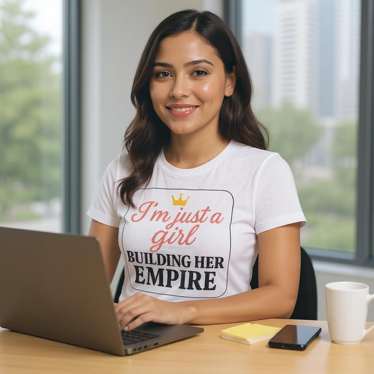 Girl Boss Tee  Just a Girl Building Her Empire  Heavy Cotton
