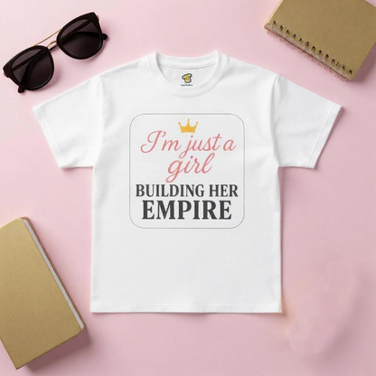 Girl Boss Tee  Just a Girl Building Her Empire  Heavy Cotton