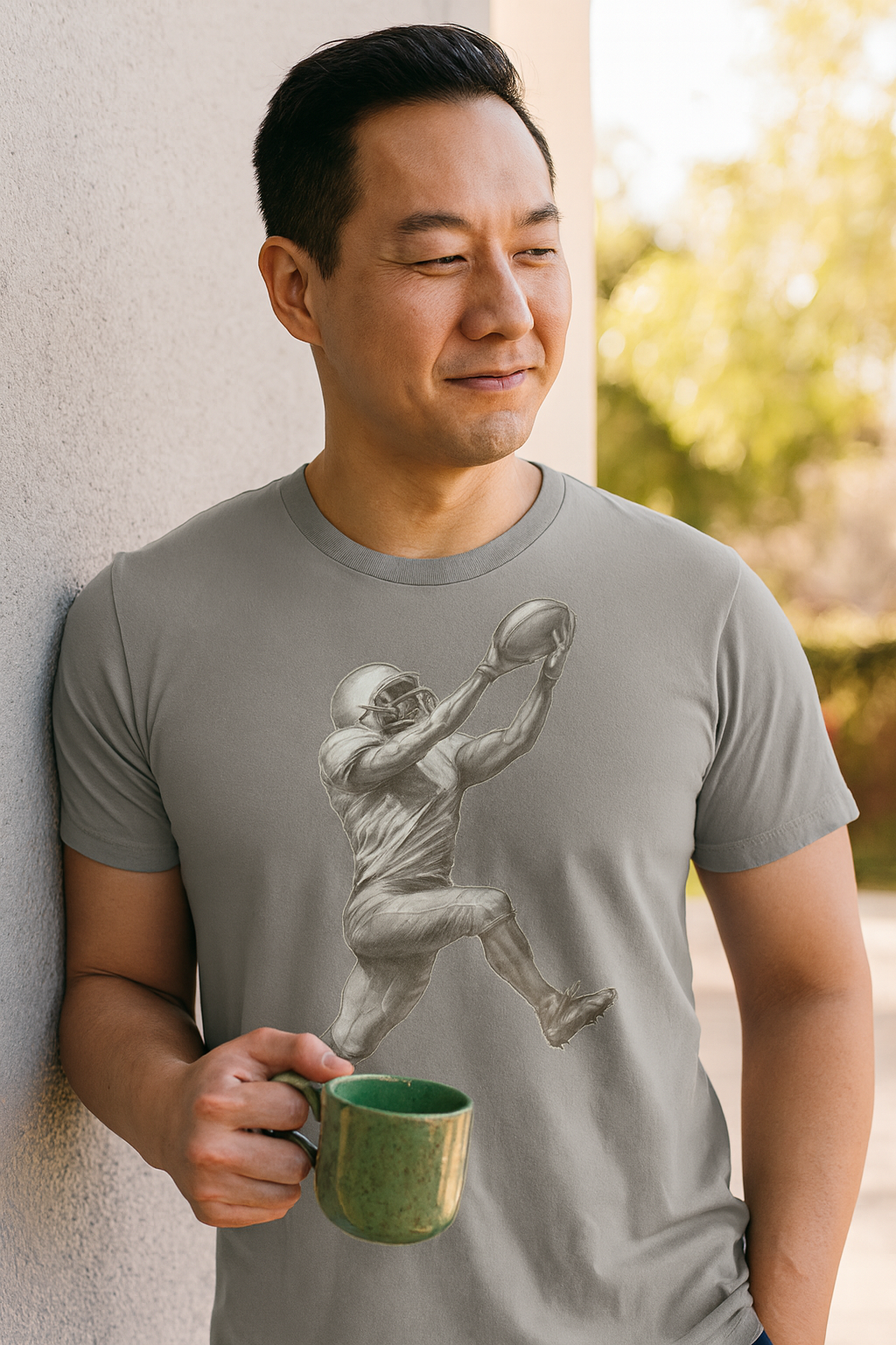 Dynamic Football Catch T-Shirt