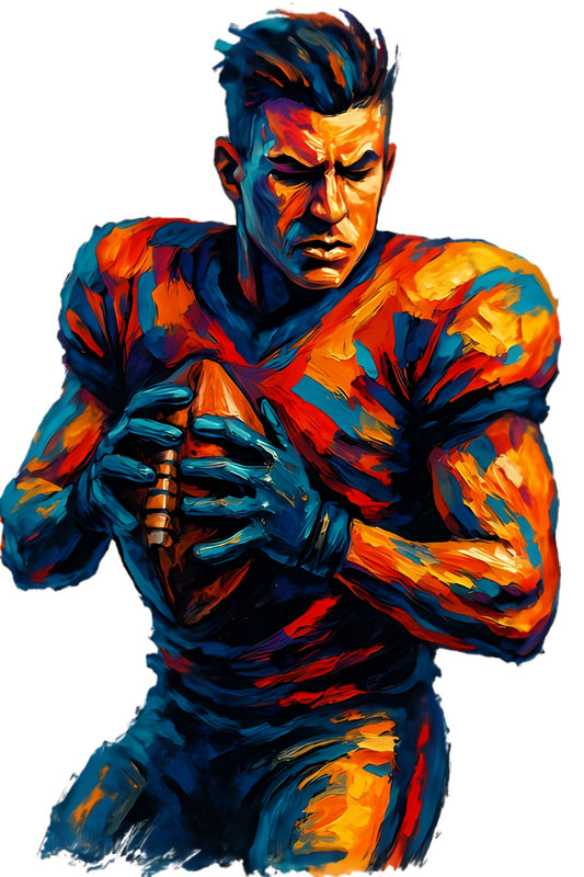 Vibrant Football Warrior T-Shirt