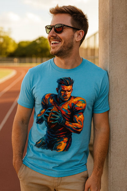 Vibrant Football Warrior T-Shirt