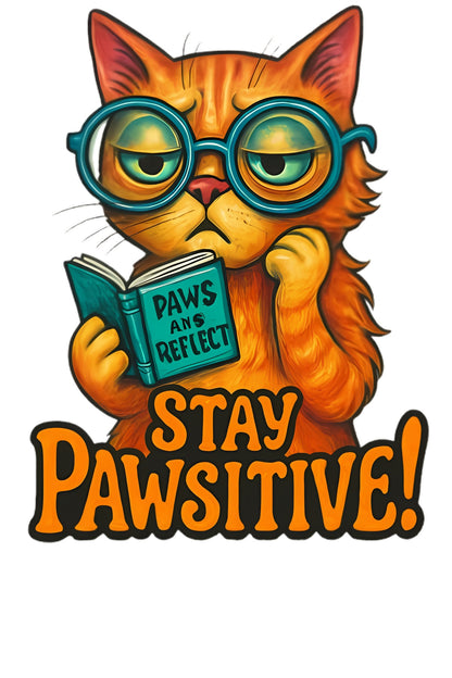 Stay Pawsitive Cat Tee