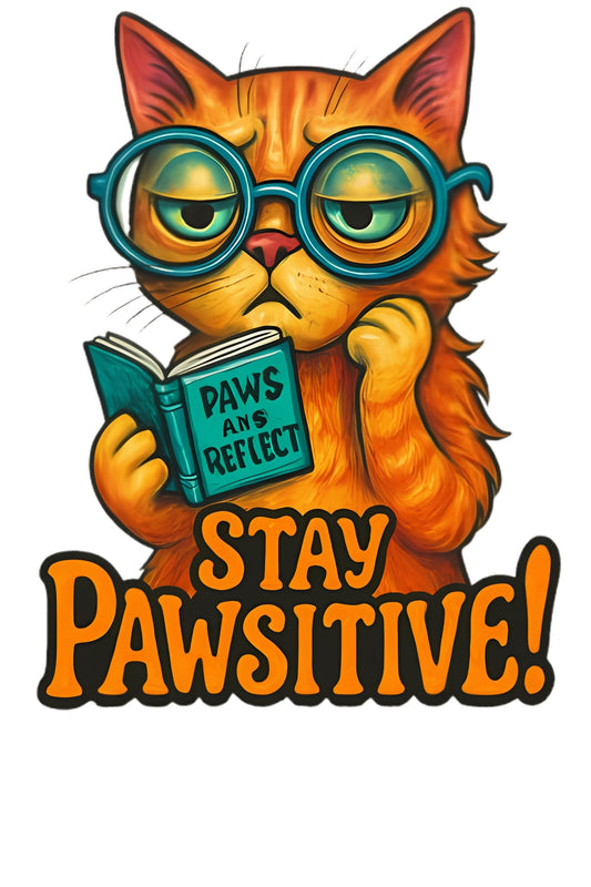 Stay Pawsitive Cat Tee
