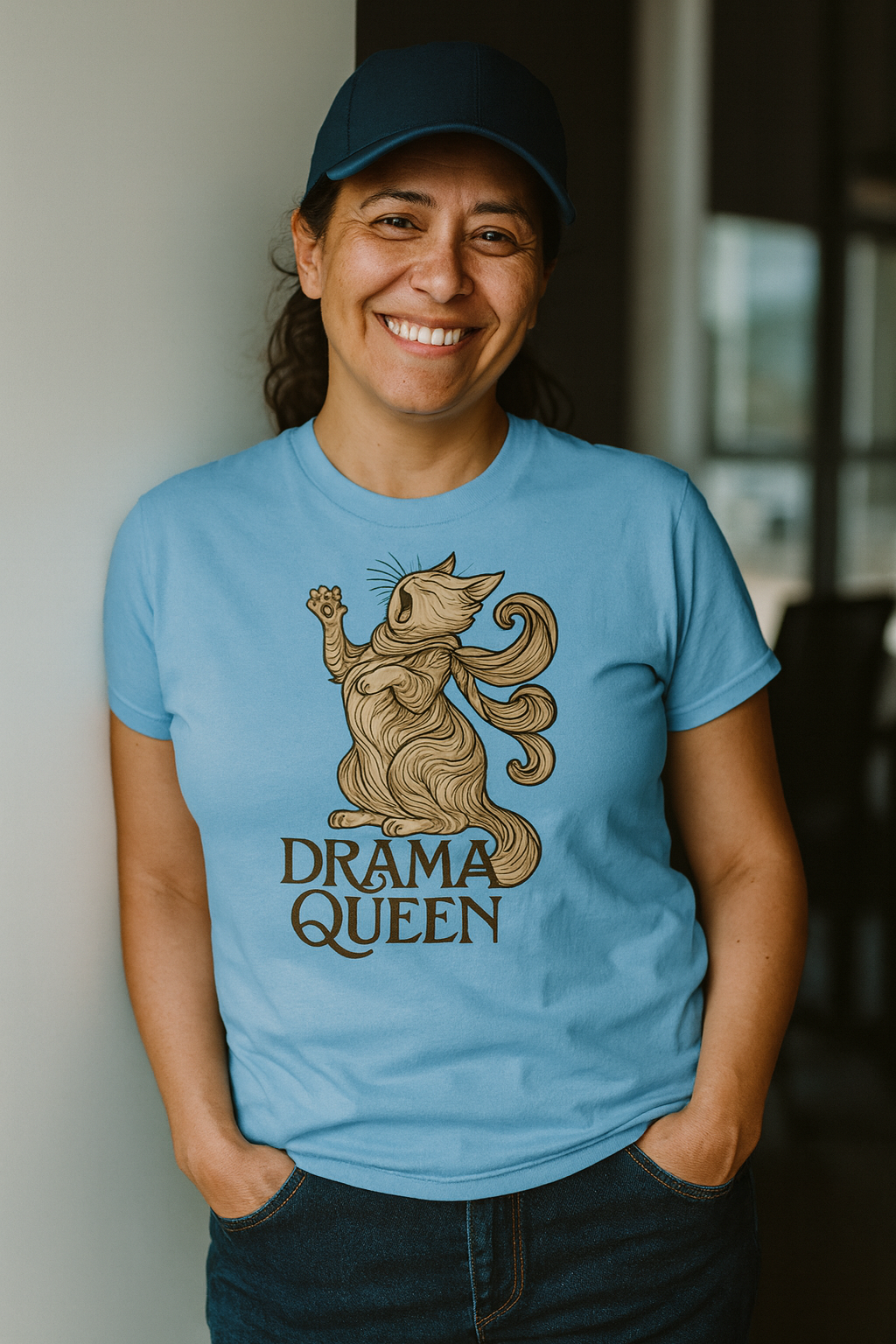 Dramatic Cat Queen T-Shirt