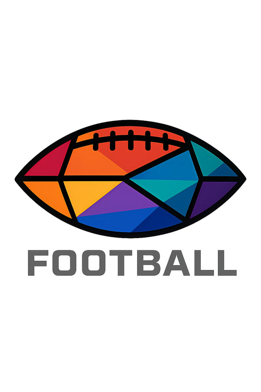 Vibrant Geometric Football T-Shirt