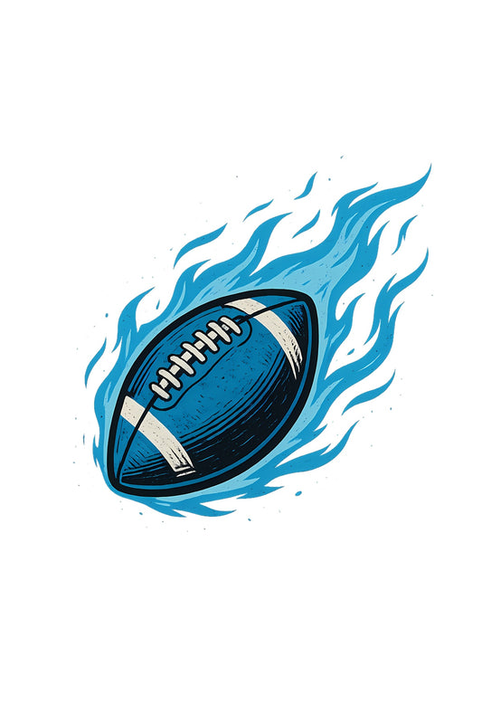 Blazing Blue Football Tee