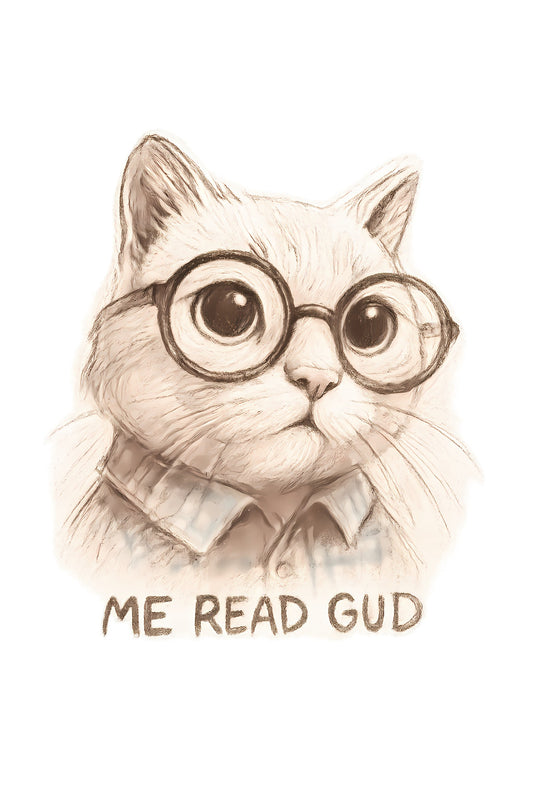 Quirky Cat Scholar Tee