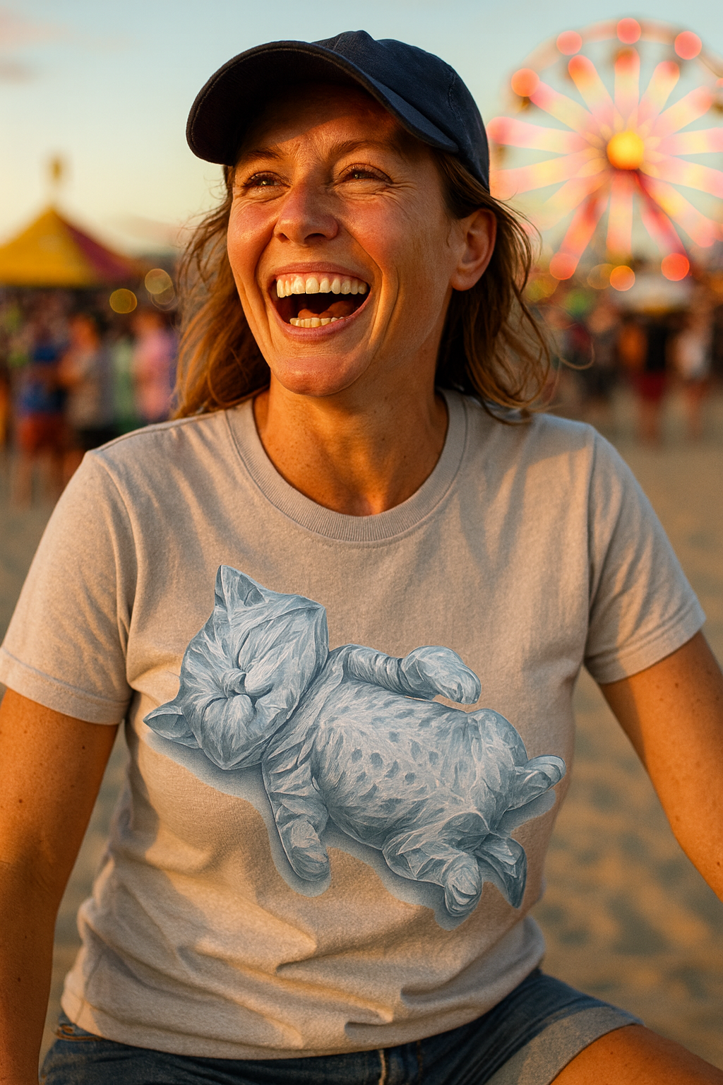Chilled Out Cat - Ice Crystal T-Shirt