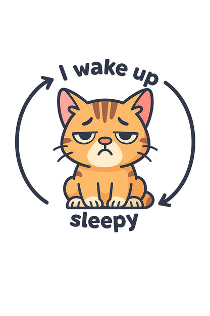 Sleepy Cat Cycle T-Shirt
