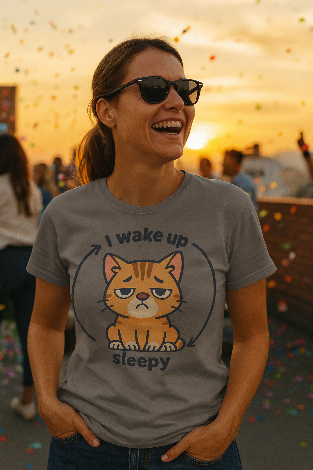 Sleepy Cat Cycle T-Shirt
