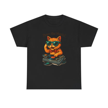 Groovy DJ Cat T-Shirt - Paws the Music