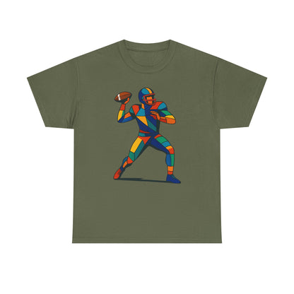 Vibrant Geometric Quarterback T-Shirt